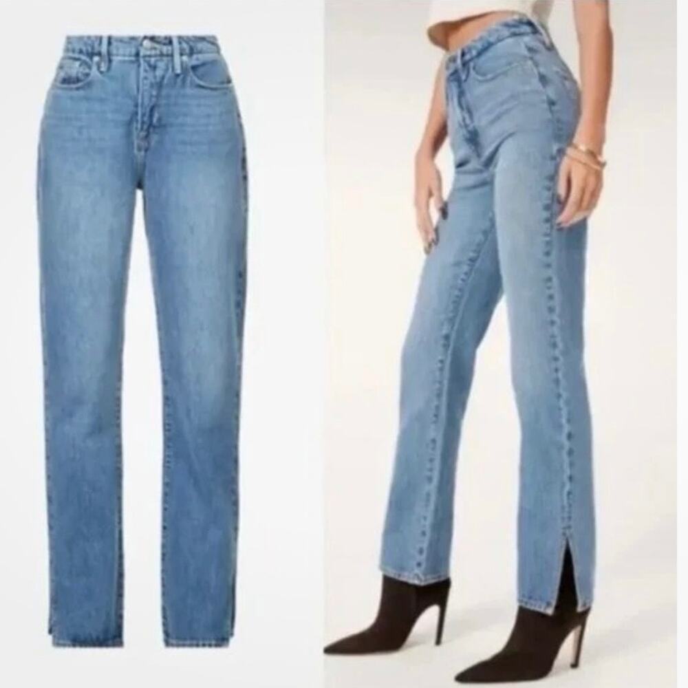 Good American Style GB999TFT Good Boy Jeans 32" Inseam Blue941 Women’s Size 4/27